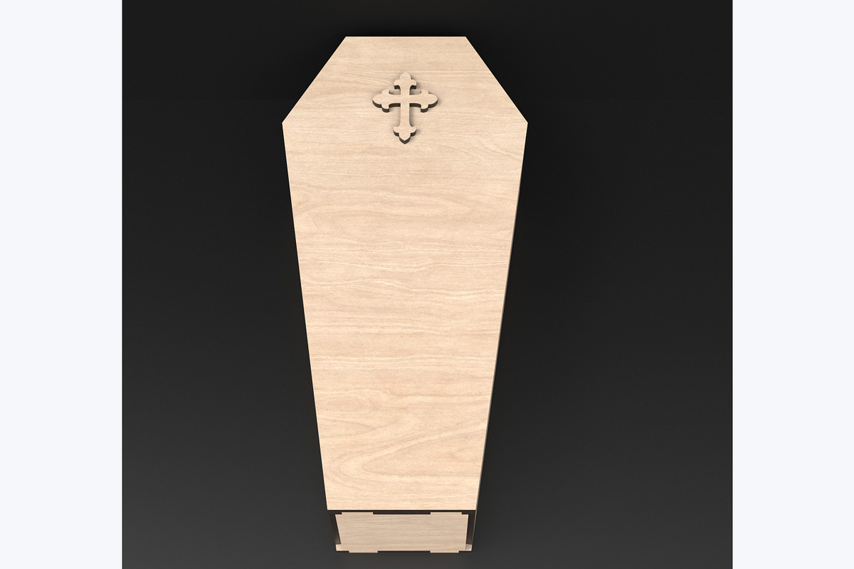 3D Coffin Box Laser Cutting Files, an Object Graphic by ThemeXDigital (Photo 5 of 8)