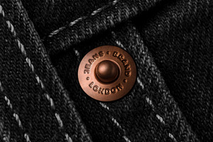 Jeans Rivet Button Logo Mockup