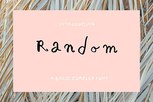 random - a handwritten fun font