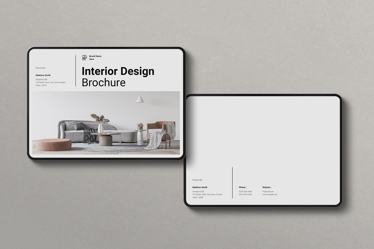 Digital Interior Design Landscape, a Brochure Template by TemplatesForest