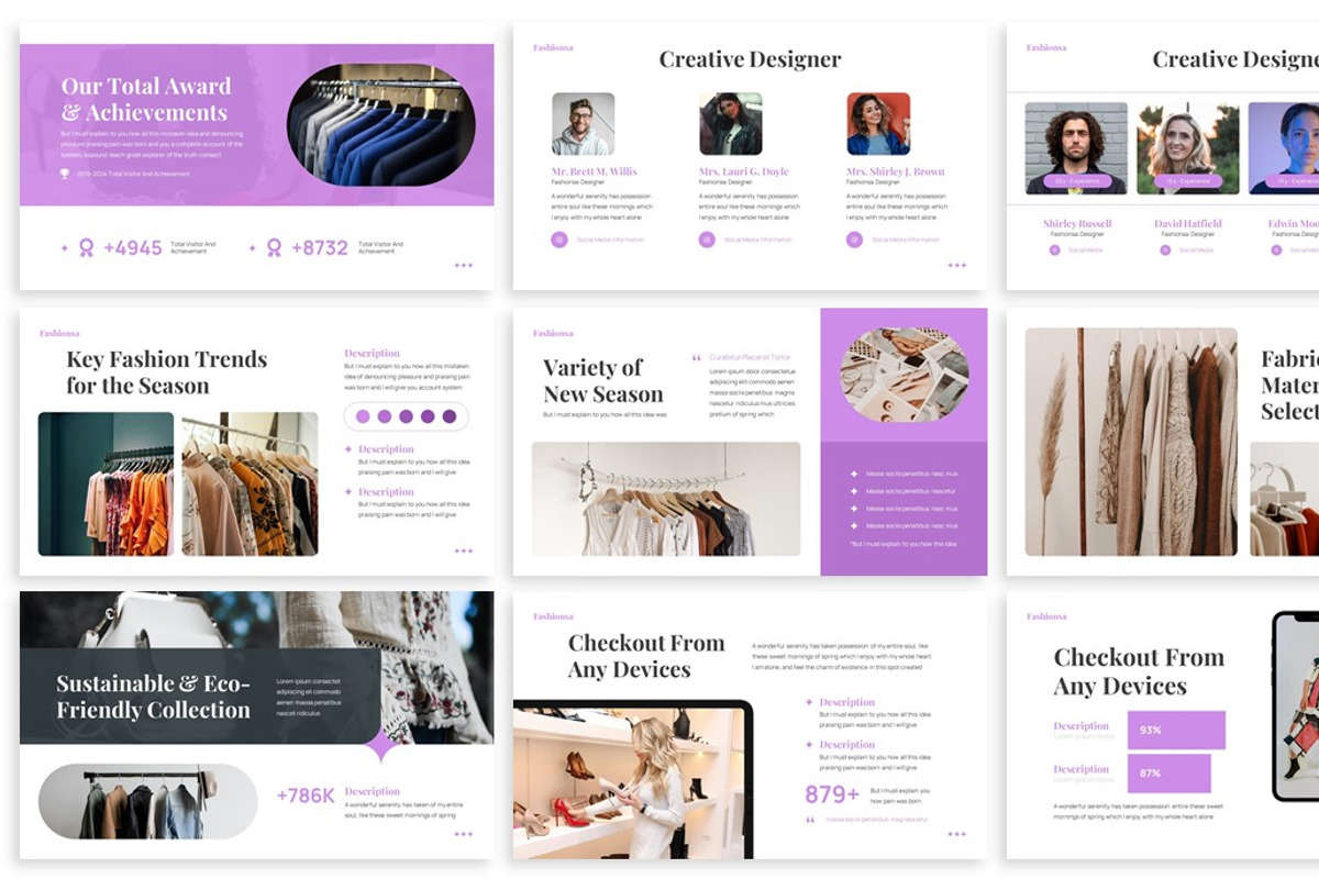 Fashionsa - Fashion Google Slides, a Presentation Template by SlideFactory (Photo 3 of 4)