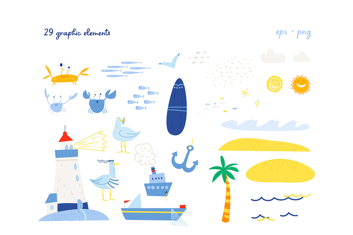 Little Sea. Patterns, Cards, ABC, an Illustration by NiKO (Photo 7 of 9)