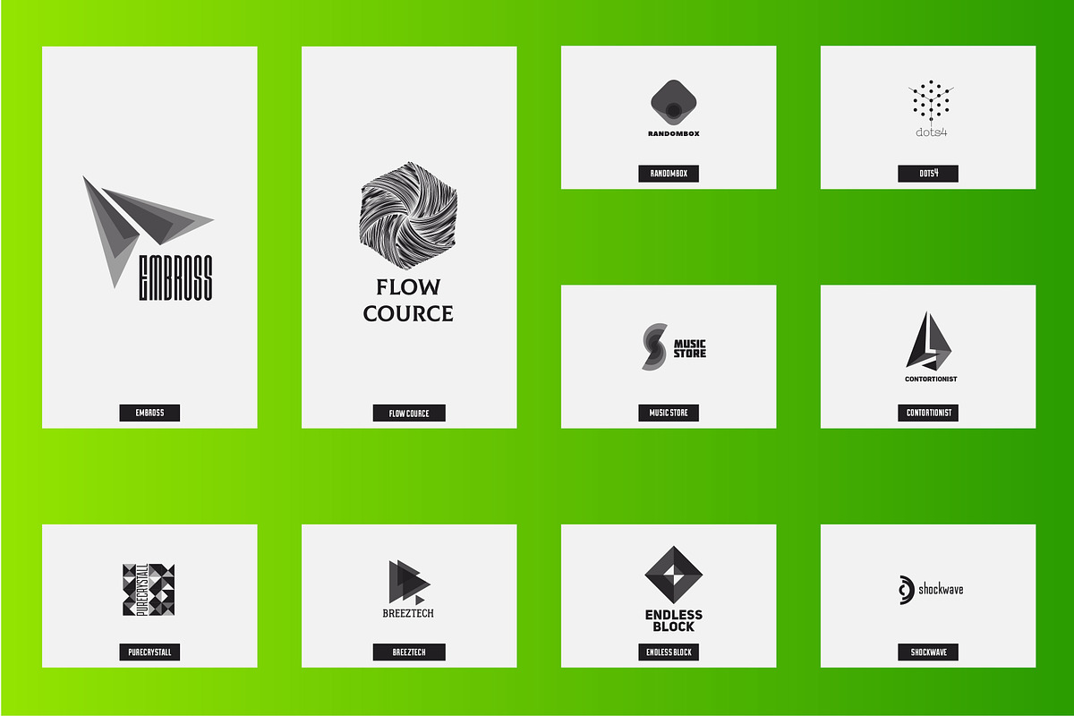 20 abstract logo, a Branding & Logo Template by airunreal (Photo 4 of 4)