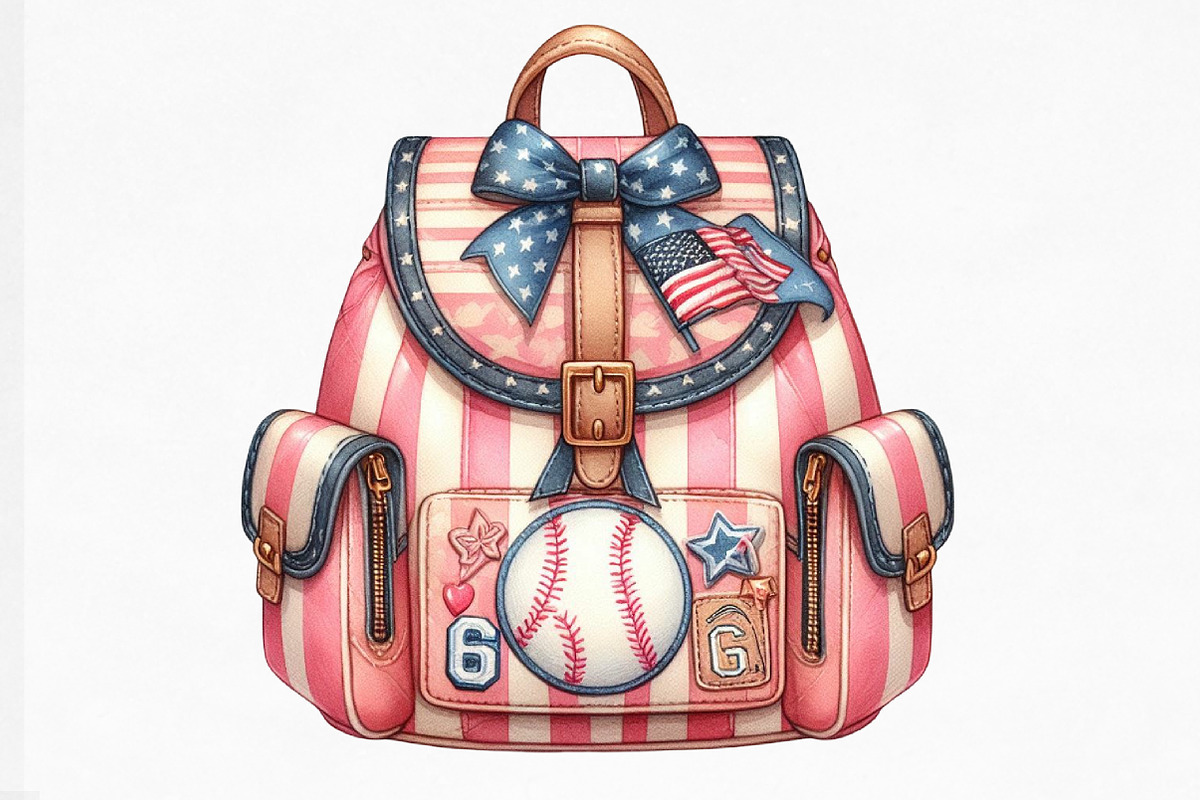 Retro Girly Baseball Sublimation, an Illustration by Designking (Photo 4 of 4)