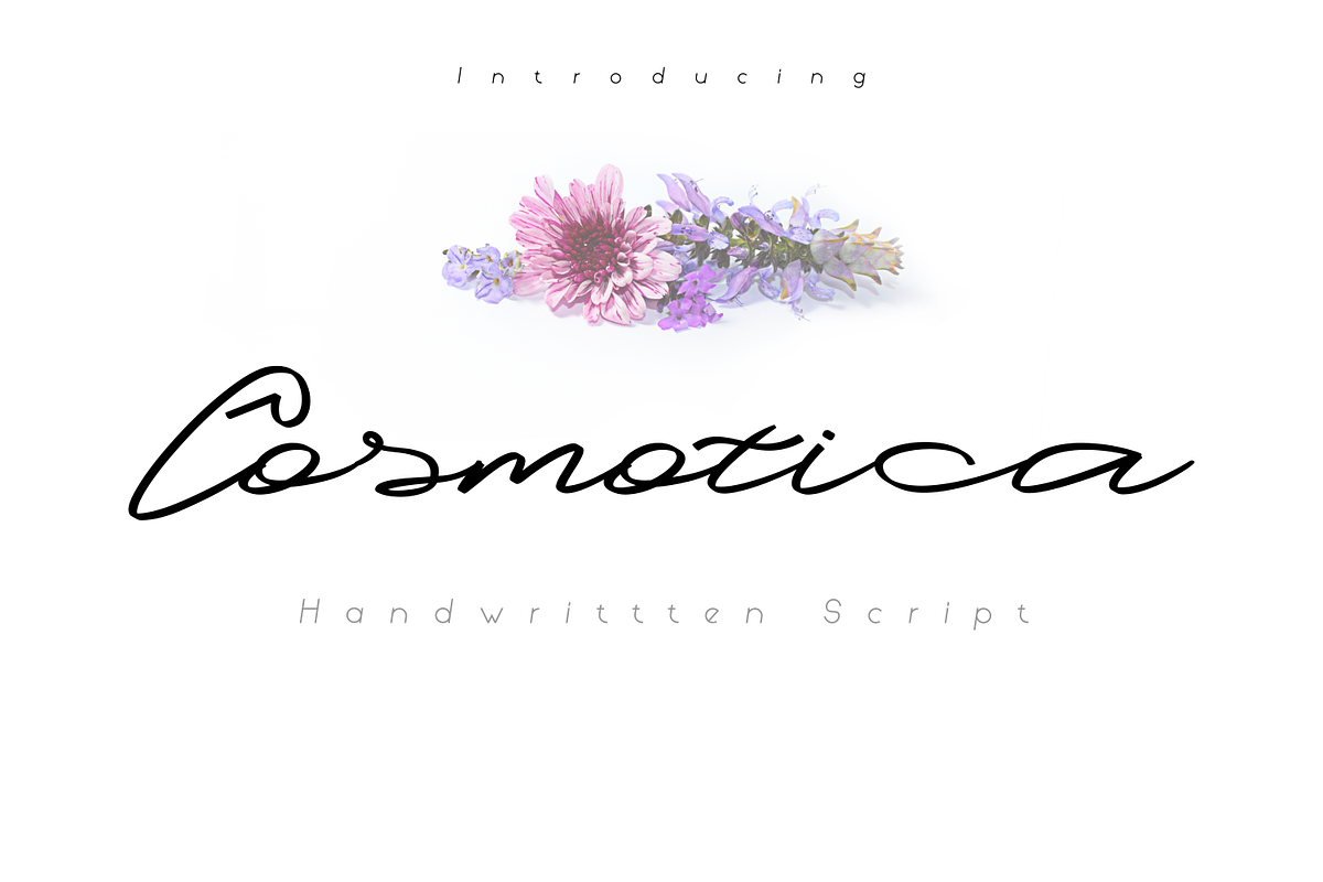 Cosmotica, a Handwritten Font by Mozyen Studio (Photo 1 of 6)