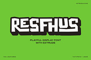 Resfhus, a Sans Serif Font by Yktypstd (Thumbnail 10 of 10)