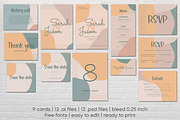 Abstract modern wedding cards suite, an Invitation Template by MariiaVD (Thumbnail 9 of 10)