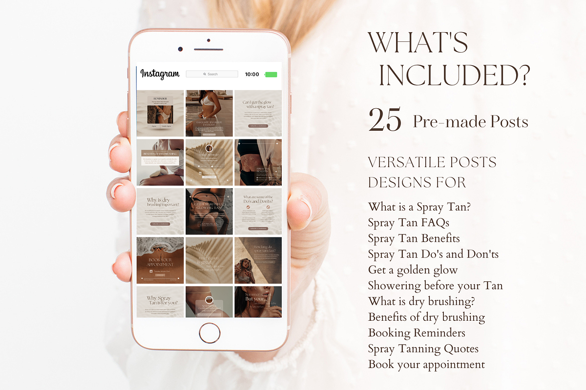 Spray Tan Instagram posts Canva, a Social Media Template by Design Lush Studio (Photo 2 of 6)