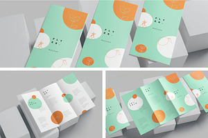 Tri-Fold Vertical Flyer Mockups, an Advertising Mockup by megostudi0