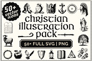 Christian Illustration Vector Pack, a Solid Icon by Vincit Design Co. (Thumbnail 1 of 6)