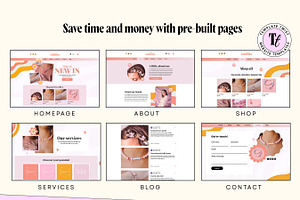 Peach Wix Store Website Template