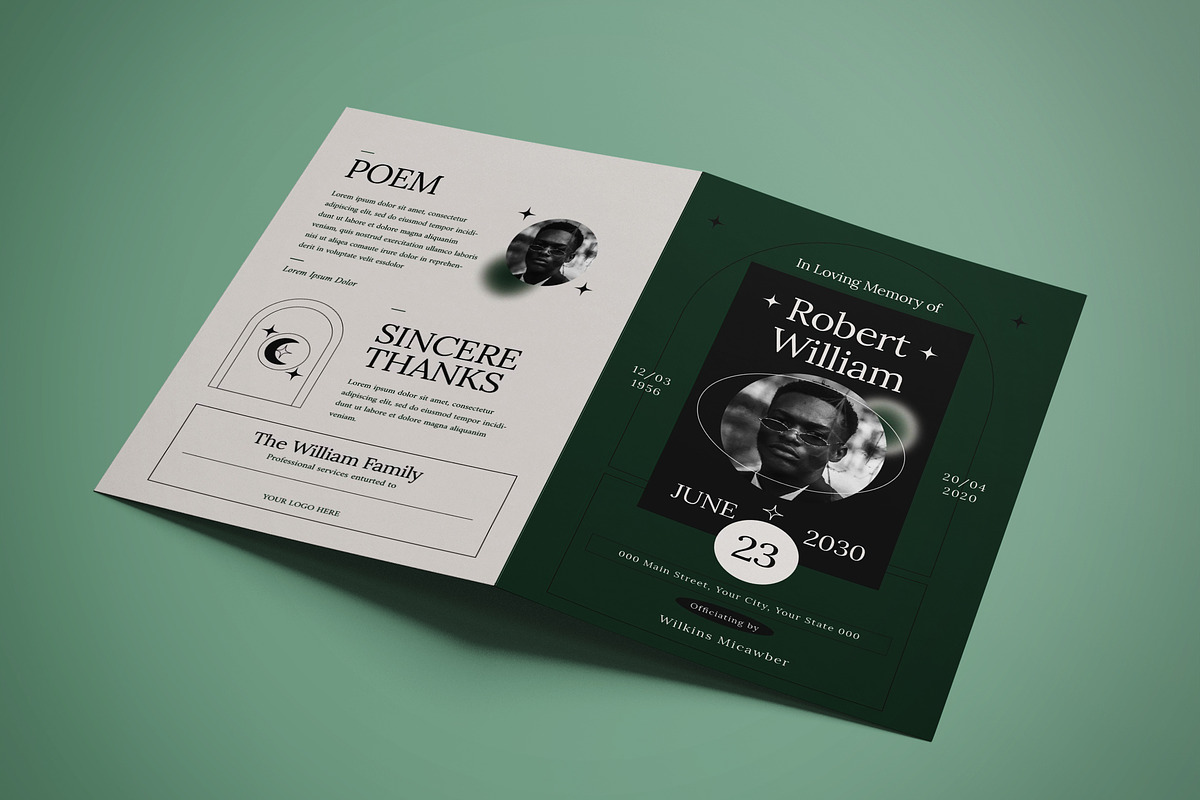 Funeral Program, a Brochure Template by graphicook (Photo 2 of 3)