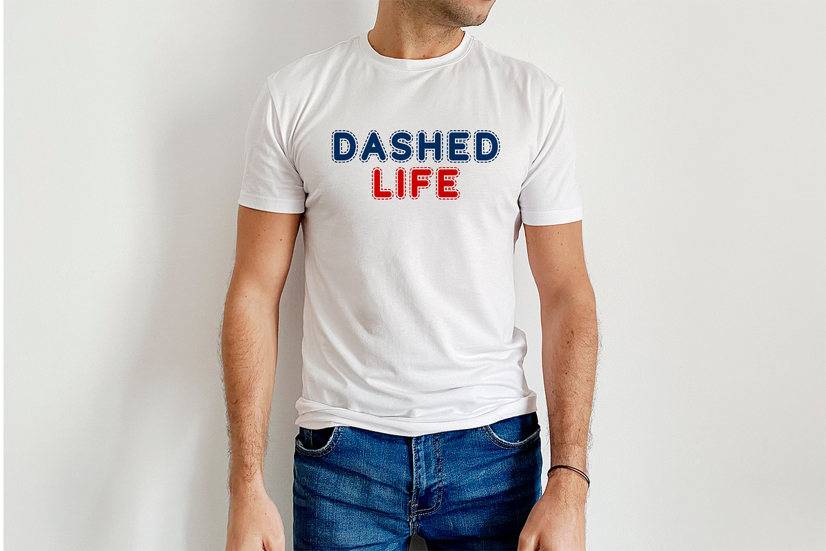 Dashed Font, a Font by OWPictures (Photo 4 of 5)