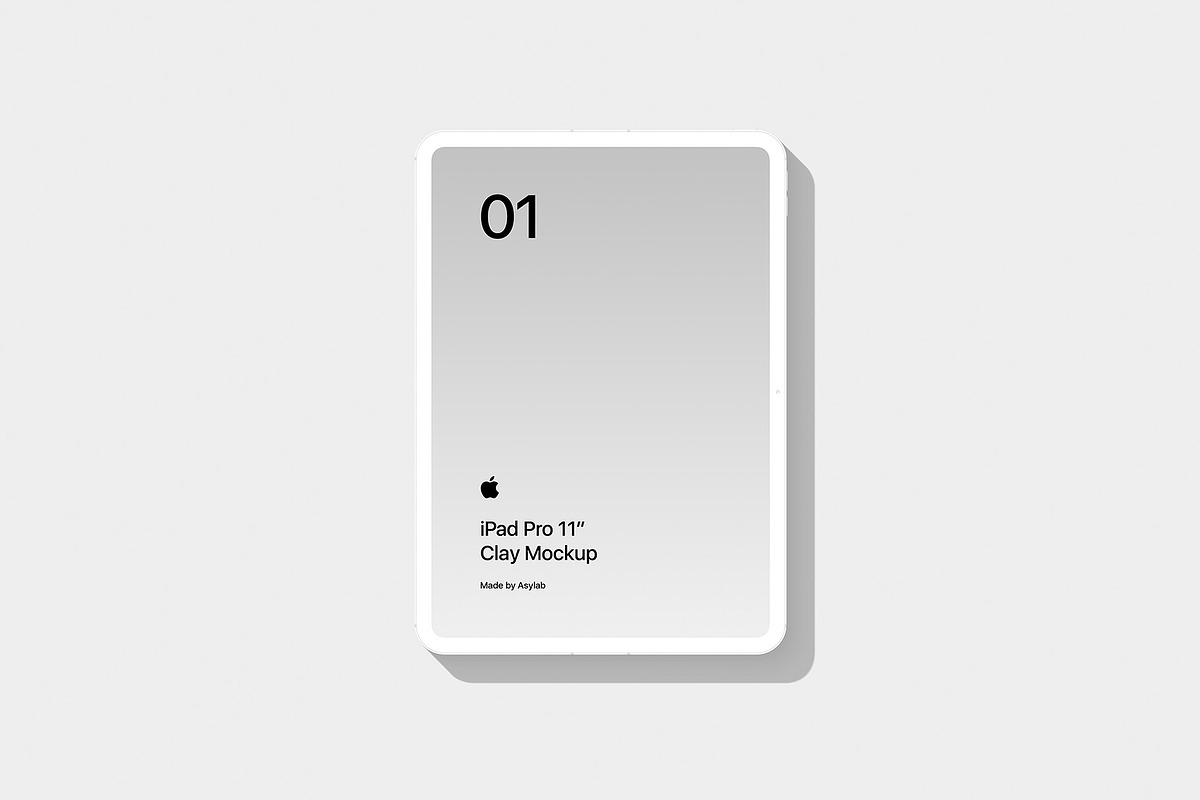 iPad Pro 11 - 21 Clay Mockups, an iPad Mockup by Asylab (Photo 11 of 56)