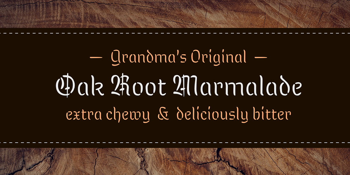 Kuschelfraktur, a Blackletter Font by Catharsis Fonts (Photo 4 of 8)