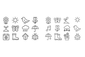 Collection of spring-related line, an Arts & Entertainment Photo by ZinetroN