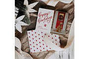 Holiday Ribbon Photo Card Mockup, a Mockup by Kelligraphy Co. (Thumbnail 2 of 2)