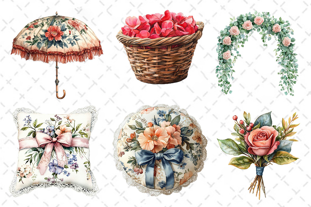 Summer Garden Wedding Clipart, an Illustration by Dream Creation (Photo 2 of 6)