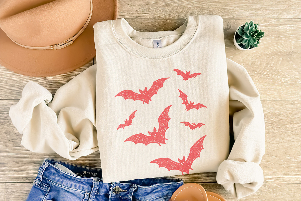 Hand Drawn Red Bats PNG, Halloween, an Illustration by SharpMarketplace (Photo 8 of 9)