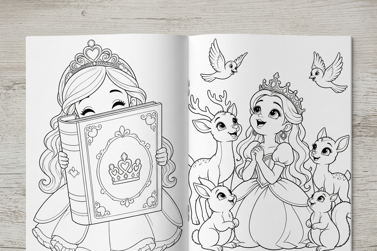 Magical Princess Coloring Book Vol47, a Person Illustration by ikarifq shop (Photo 5 of 7)