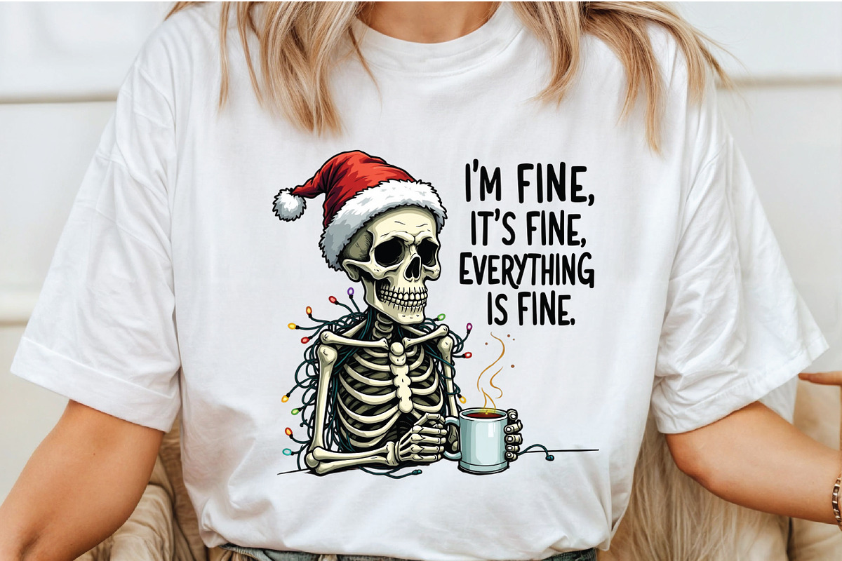 I'm Fine It's Fine Christmas PNG, a Graphic by Libby Wishes (Photo 1 of 4)