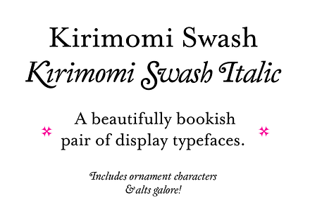 Kirimomi Swash, a Serif Font by Wordshape