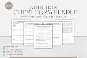 Nutrition Coach Client Intake Forms