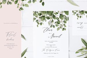 Watercolor Greenery Foliage Bundle