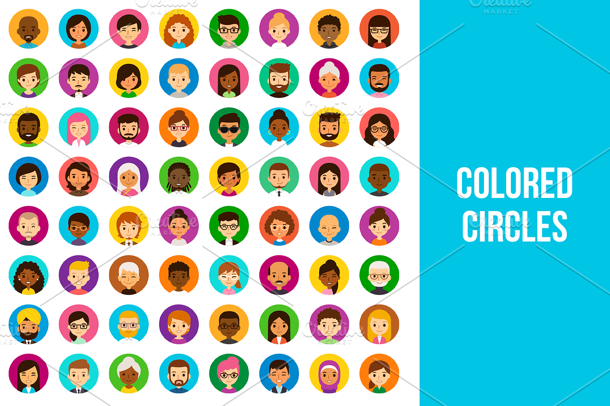 Diverse cartoon avatars, a Person Illustration by Irina Mir (Photo 2 of 3)