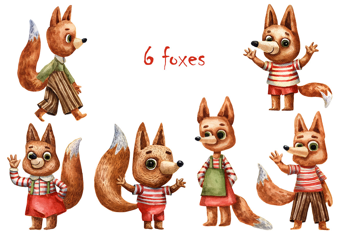 Forest Babies - Watercolor Set, an Animal Illustration by Mashamashastu (Photo 2 of 10)