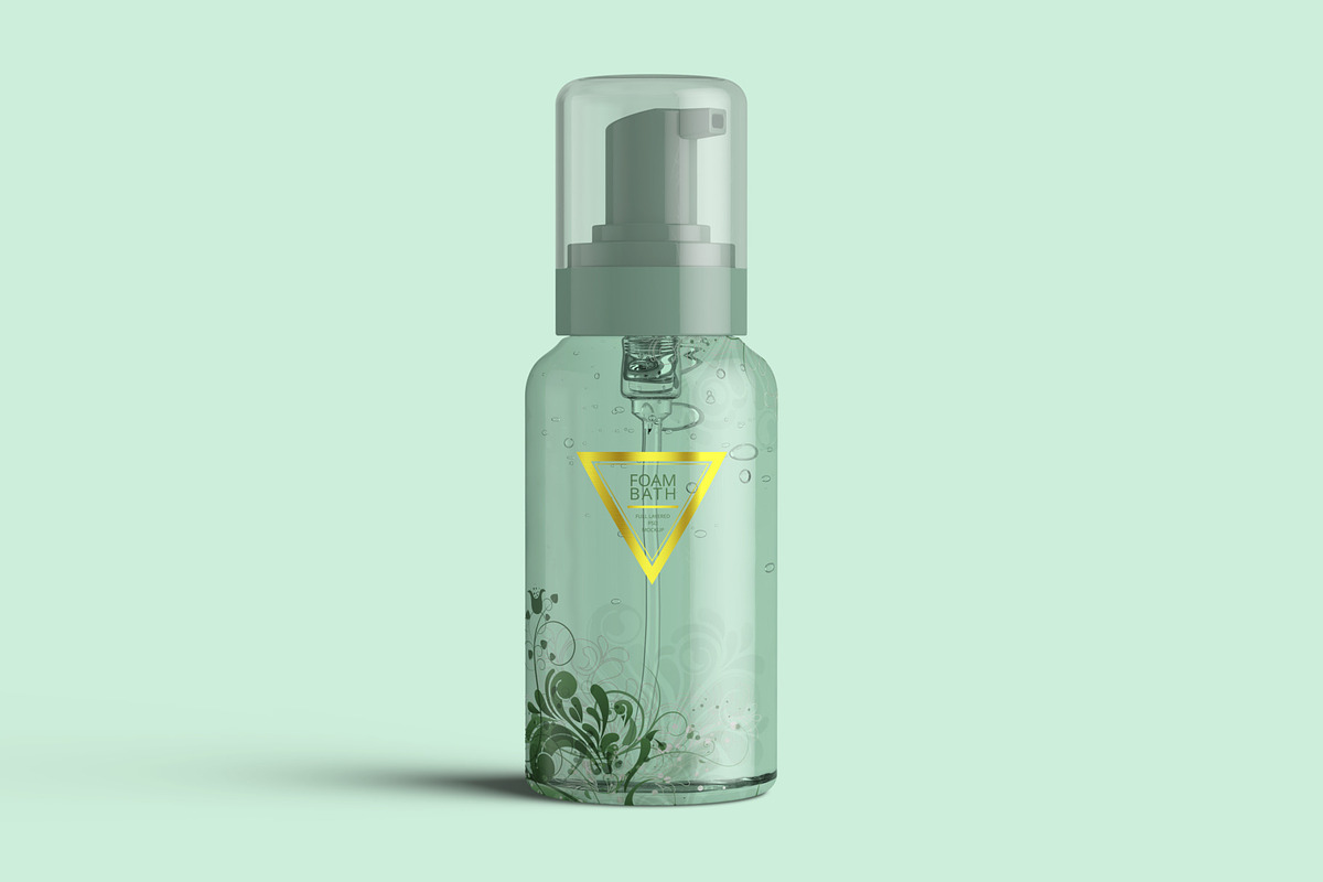 Foaming Soap Dispenser Bottle Mockup, a Cups & Container Mockup by Digitalphaser (Photo 3 of 8)