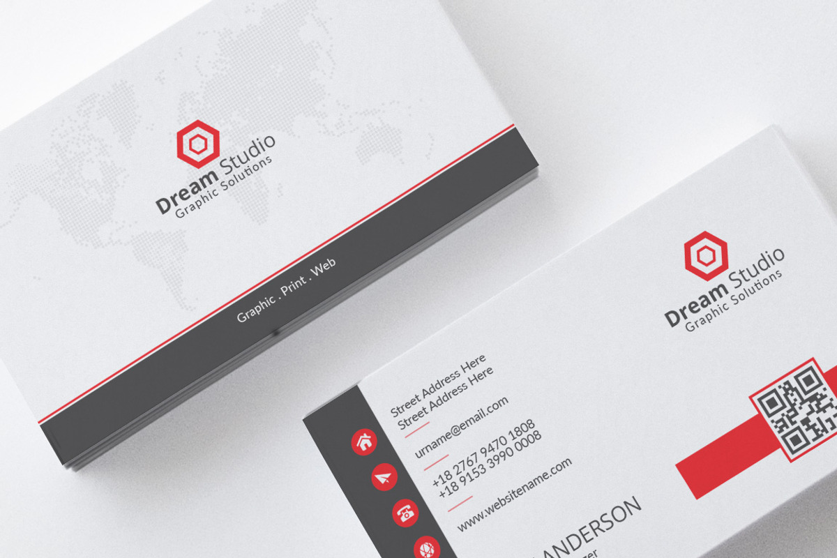 Creative Modern Business Card, a Business Card Template by DreamStudio-eg (Photo 1 of 5)