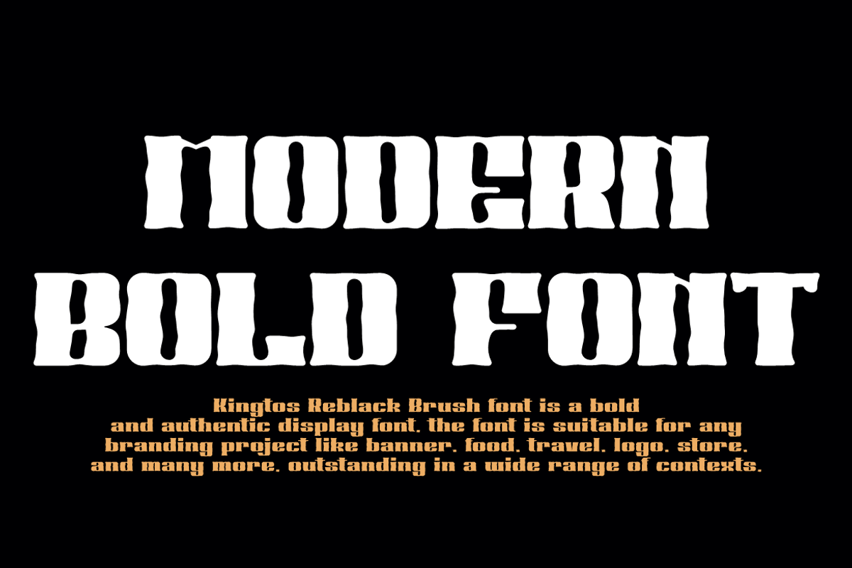 Kingtos Reblack Brush, a Handwritten Font by QR Design Studio (Photo 4 of 8)