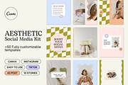 Aesthetic Instagram Template Kit, a Social Media Template by Mila Estudio (Thumbnail 1 of 6)