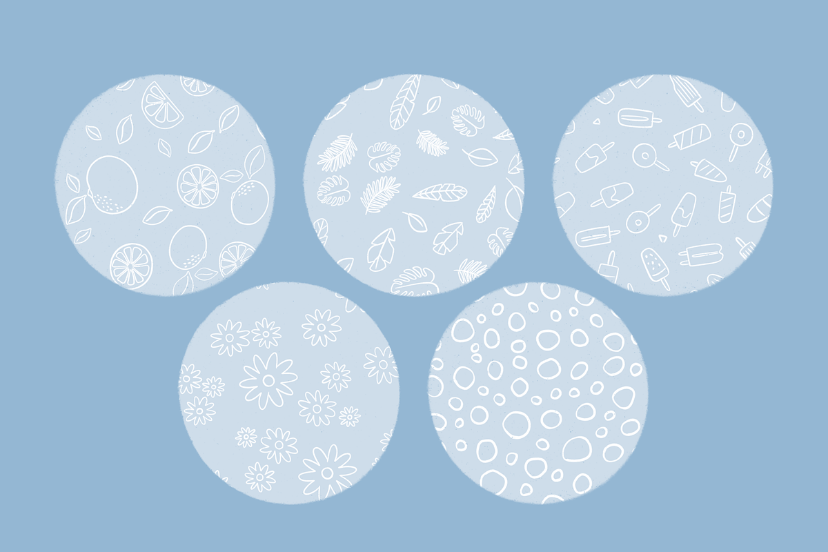 Summer Pattern Brush Pack Procreate, a Brush Add-On by cathconofolio (Photo 5 of 5)
