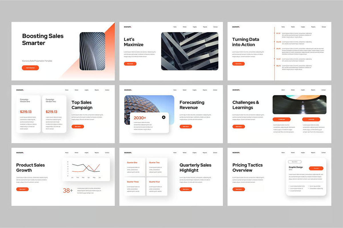 Economy Sales Powerpoint Templates, a Presentation Template by Fit-tee (Photo 4 of 4)