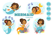 Mermaid african american ethnicity, a Person Illustration by Nataliia Toporovska (Thumbnail 1 of 4)
