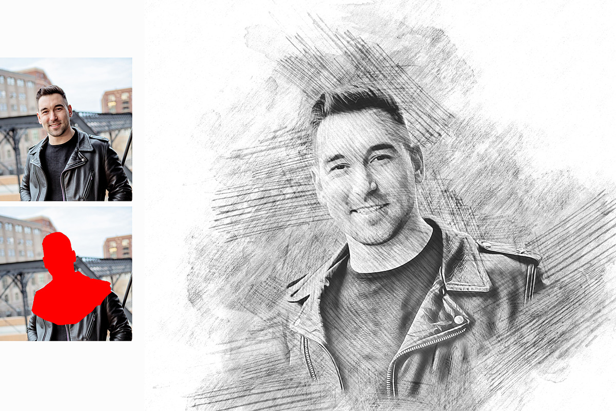 Modern Pencil Sketch PS Action, an Action Add-On by MRI STUDIO (Photo 28 of 31)