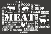 Meat. Text set of butcher, a Graphic by Tomass2015 (Thumbnail 3 of 3)