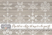 Vector Rustic christmas clipart, an Illustration by burlapandlace (Thumbnail 1 of 2)