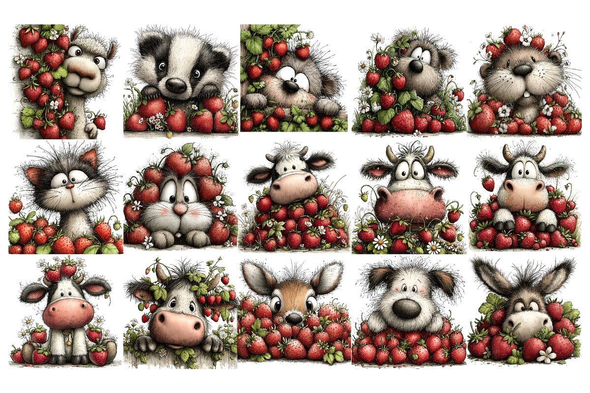 Peeking Animals Watercolor Clipart, an Animal Illustration by Nicolle's Colorful Art (Photo 2 of 5)