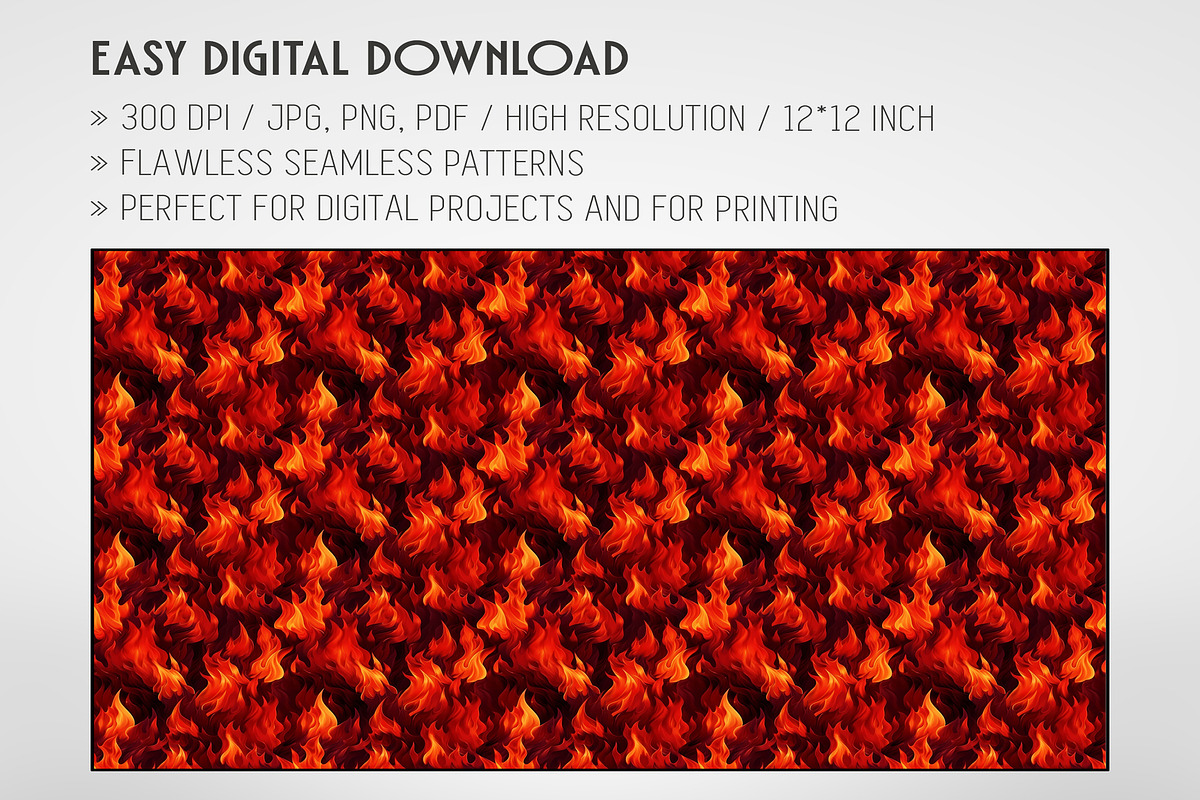 20 Seamless Fire! Fire! Patterns, a Pattern Graphic by Nordic Design (Photo 2 of 9)