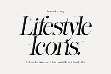 Lifestyle Icons | 8 Font Files