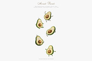 Cute Kawaii Avocado Clipart Set, an Illustration by Pati Paints (Thumbnail 3 of 10)