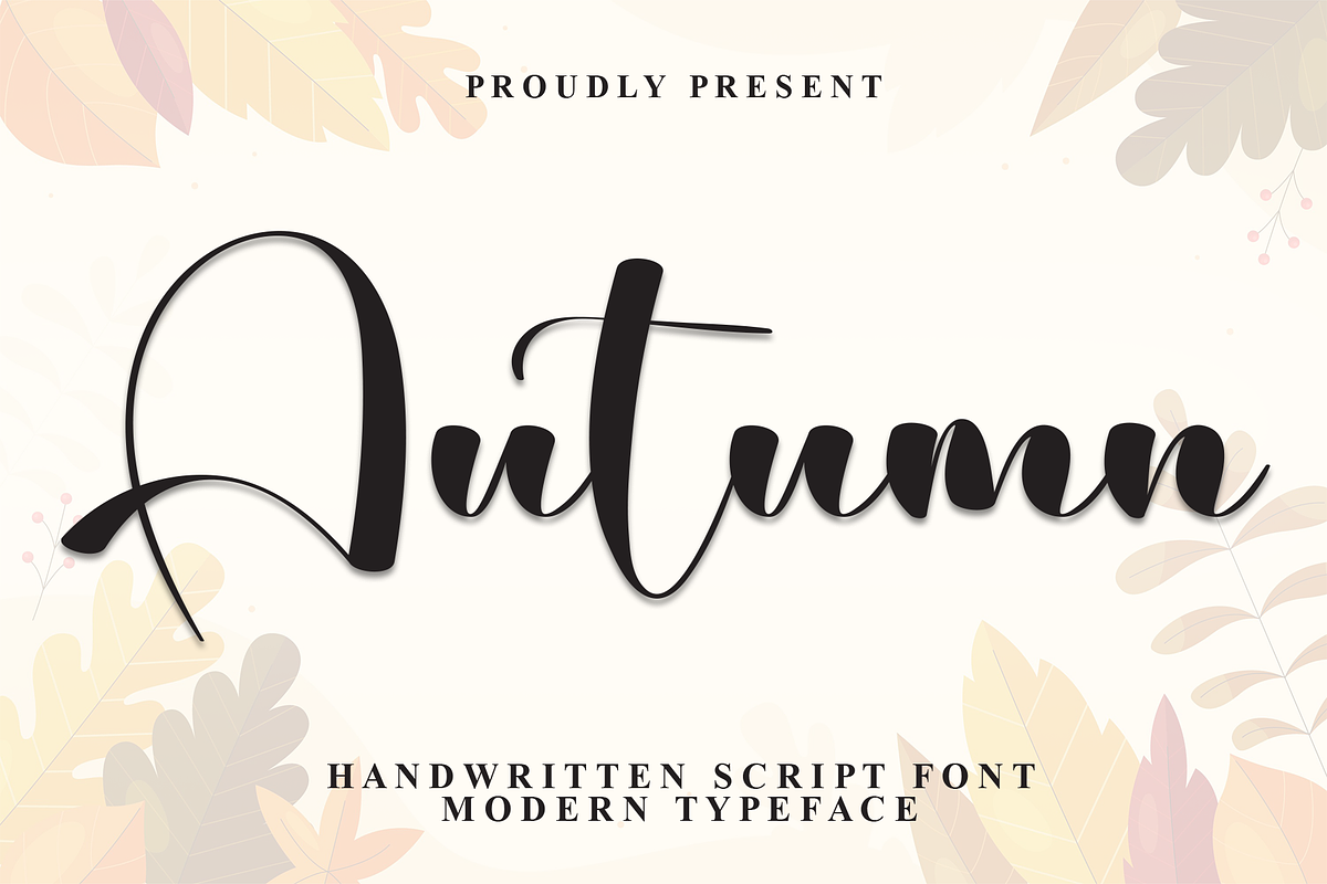 Autumn | Script Font, a Handwritten Font by Scratchones (Photo 1 of 8)