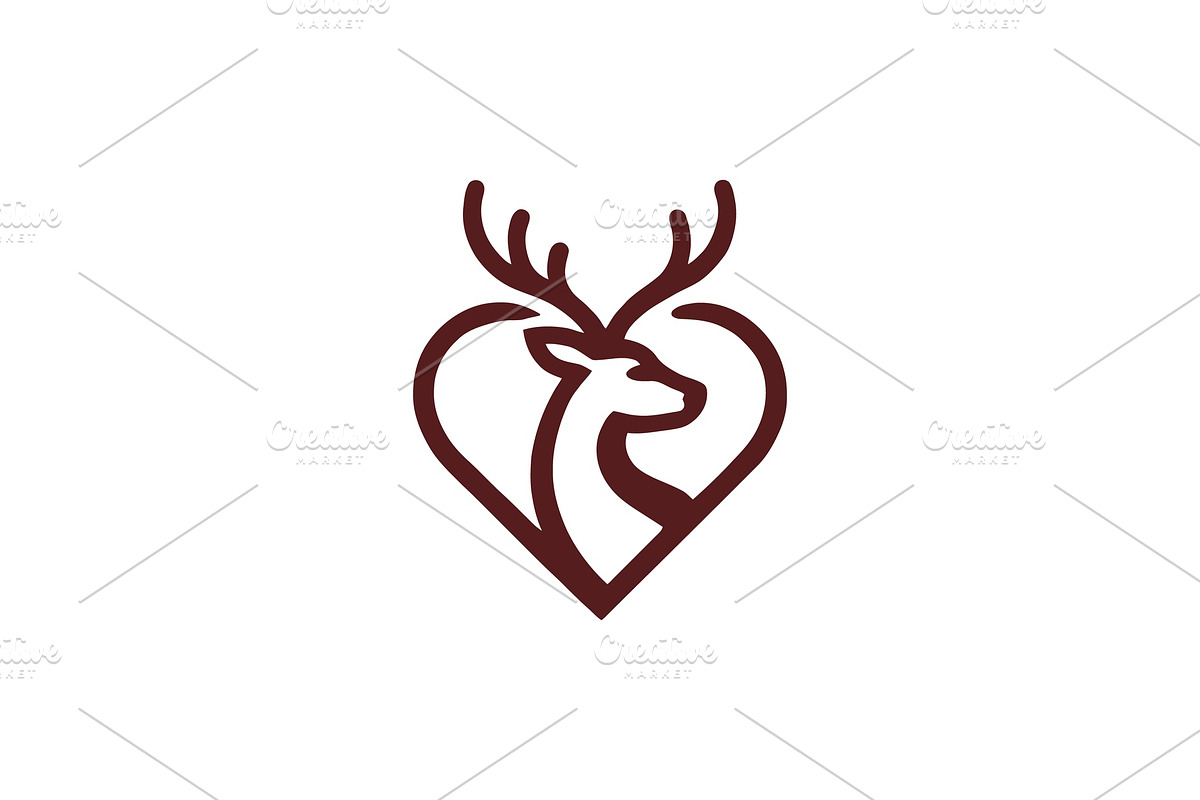 Deer Head Logo Collection, a Branding & Logo Template by Vectorium Studio (Photo 10 of 25)