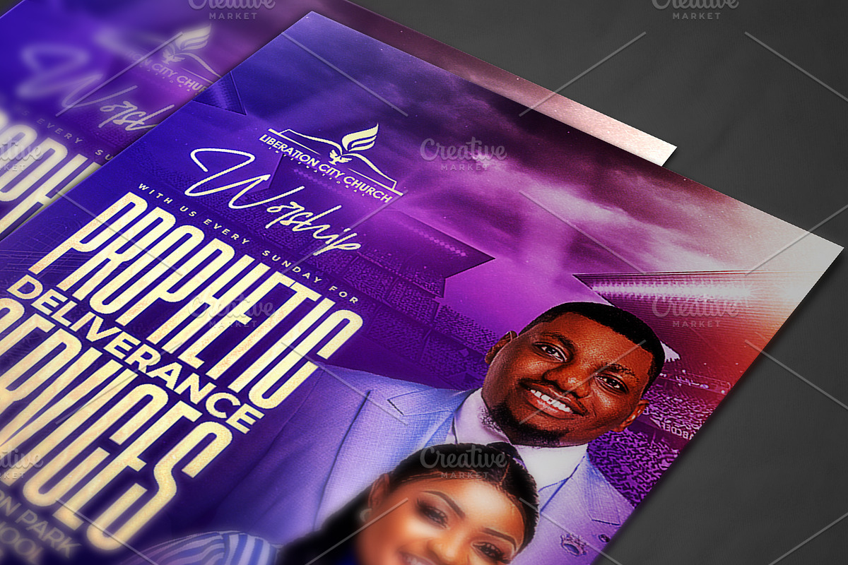 Prophetic Deliverance Church Flyer T, a Social Media Template by church flyer templates (Photo 2 of 9)