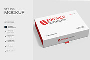 Gift Box Packaging Mockup Template, a Product Mockup by graphypix (Thumbnail 2 of 4)