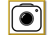 Camera icon. Black graphic symbol, an Object Graphic by RODINA (Thumbnail 2 of 3)