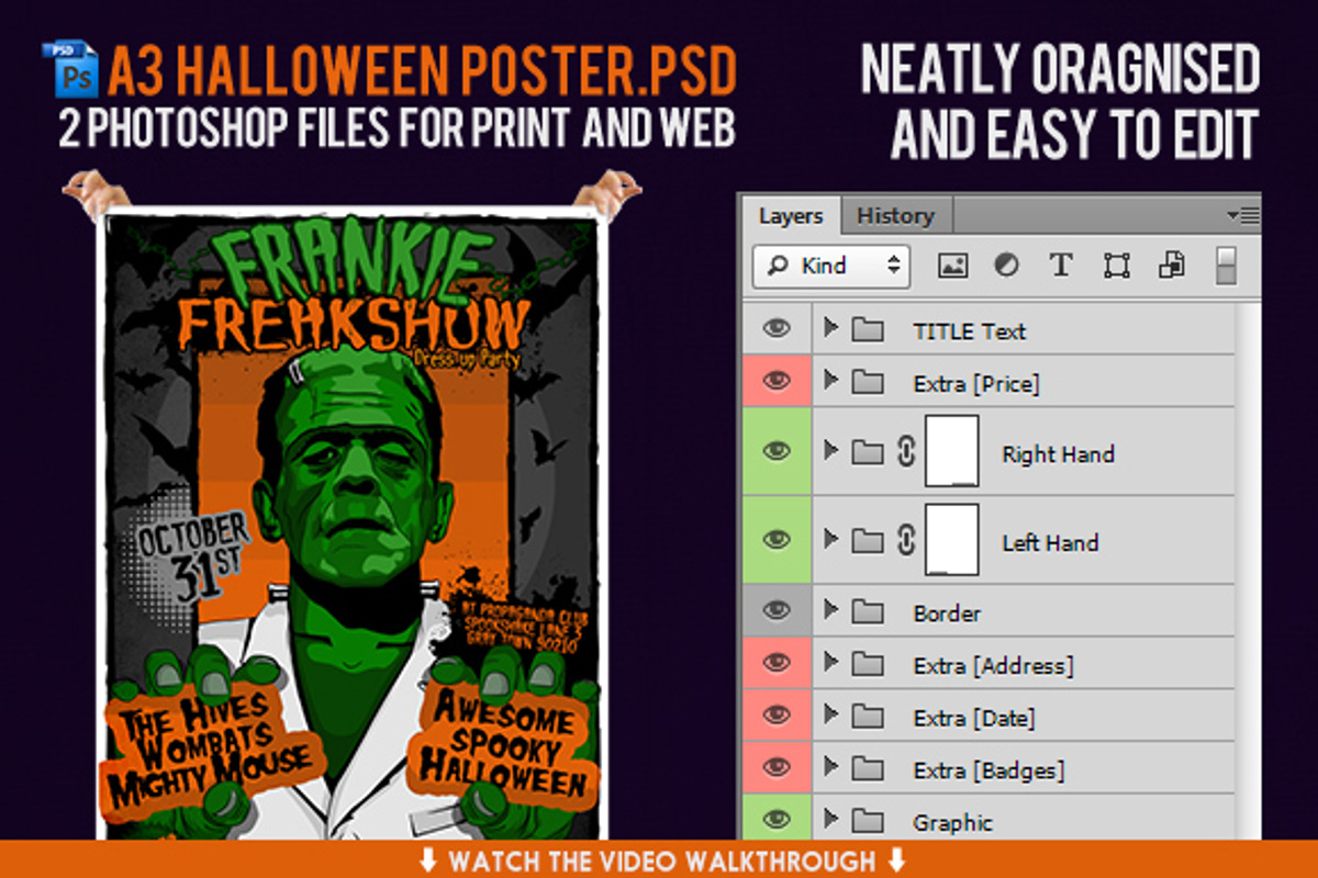 Halloween Flyer & HUGE Vector Poster, a Flyer Template by CANofART by TheAlikA (Photo 2 of 3)